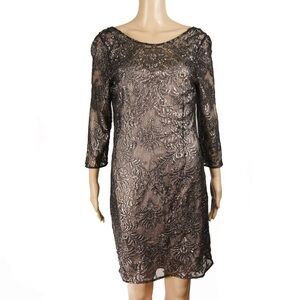 Kay Unger Black Long Sleeve Dress